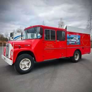 Saunalaiva paloautoteippaus